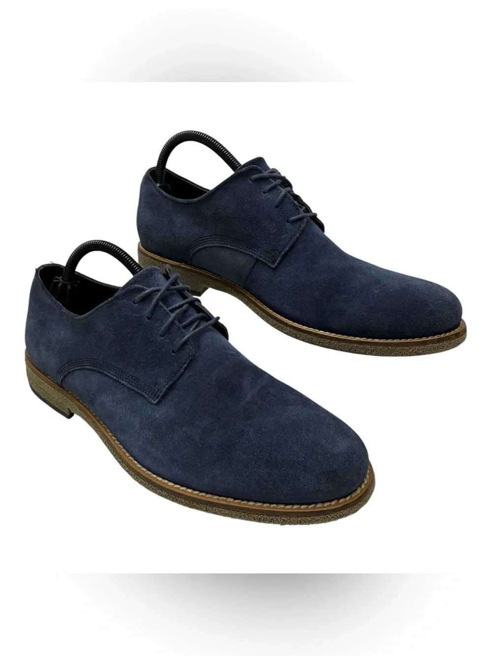Saks Fifth Avenue Men's Blue Suede Derby Shoes size 8.5